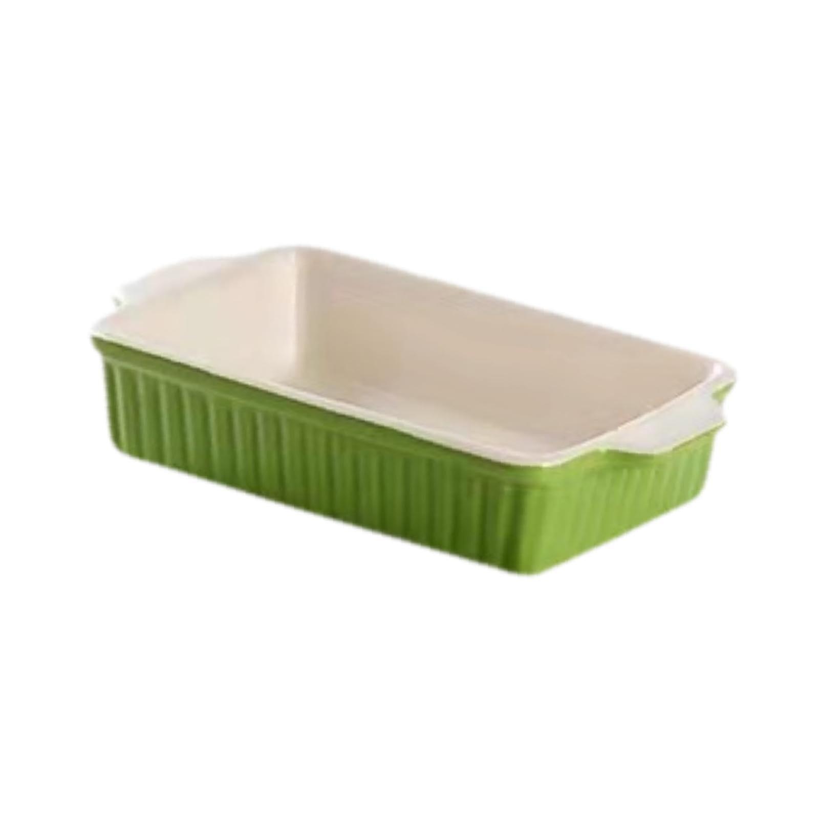Lasagna Pan Deep Capacity Porcelain Baking Dish for Oven and Microwave, Rectangular Large