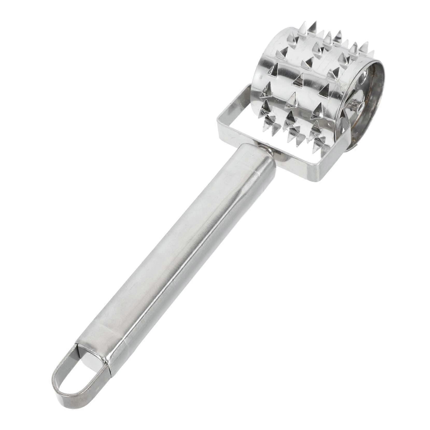 Stainless Steel Meat Tenderizer and Mallet Handheld Kitchen Tool for Cooking