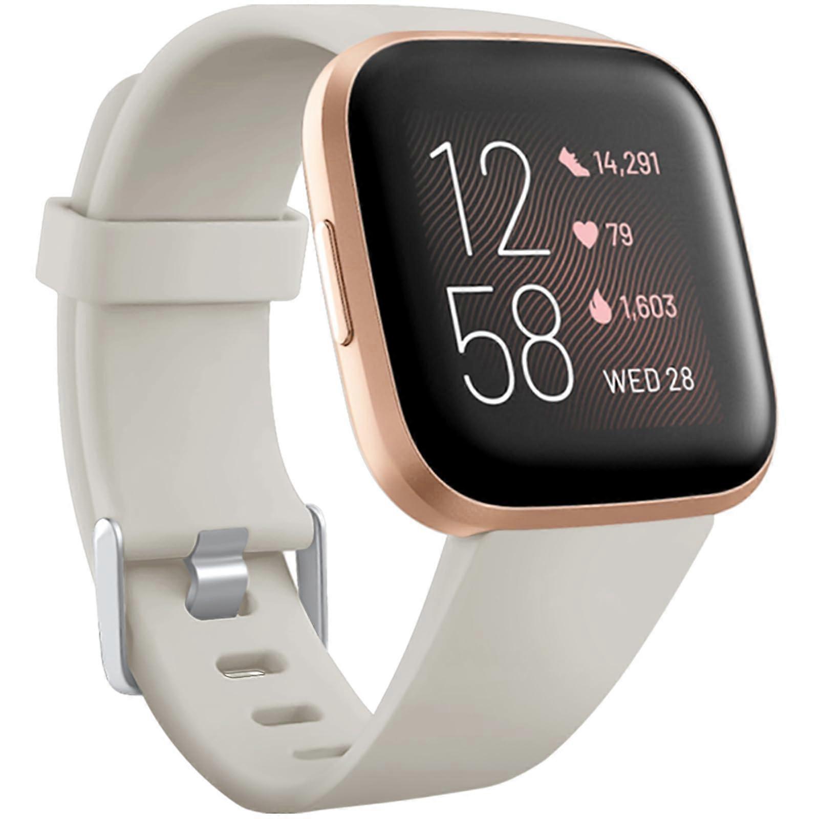 Large Starlight Silicone Sport Strap with Secure Buckle and Quick Release Pins for Fitbit Versa 2