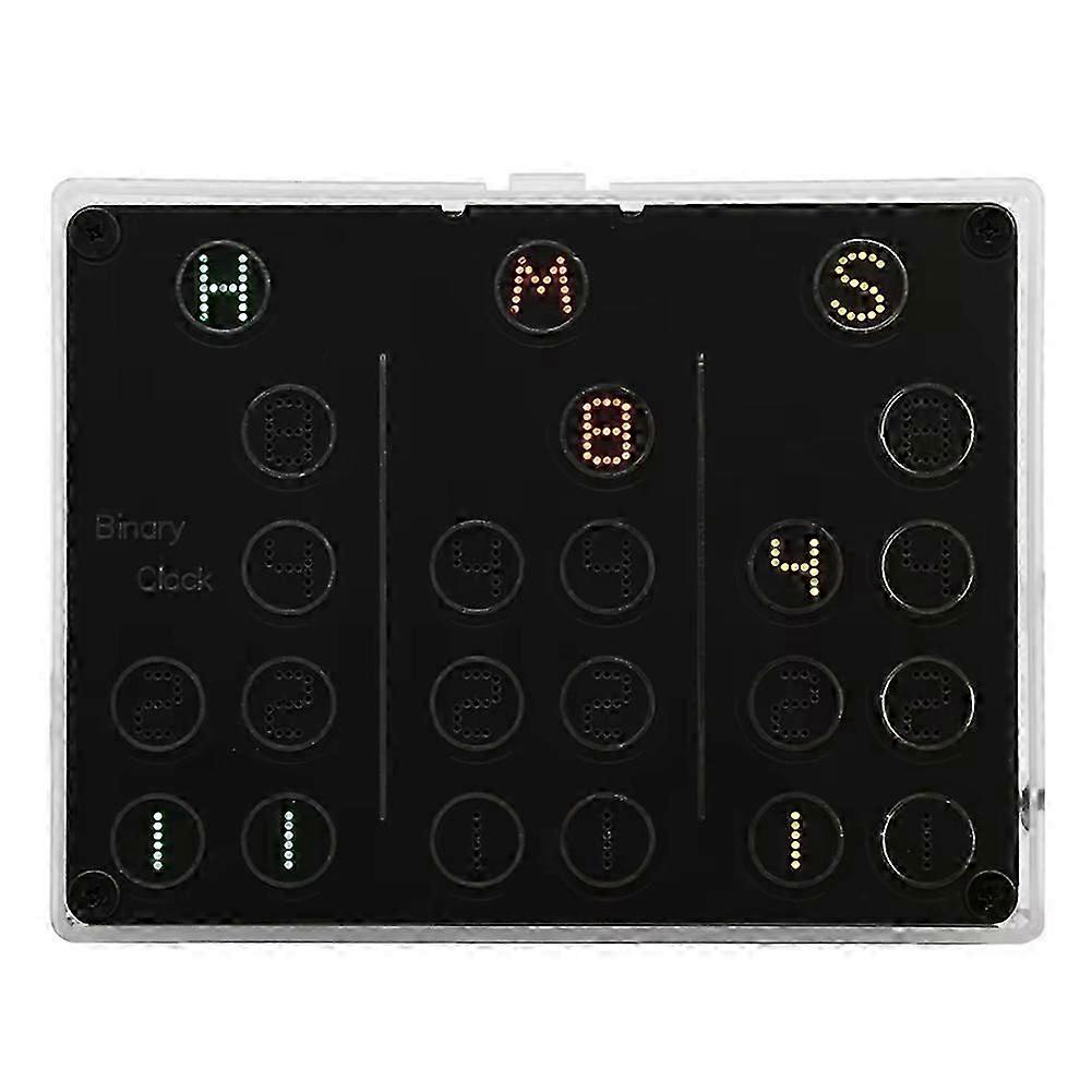 4-Digit Electronic Clock DIY Kits Binary LED Clock Soldering Practice DIY Kit Desktop Alarm Clock