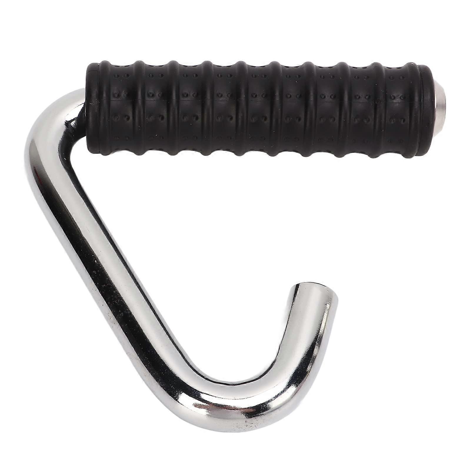 C Shaped Cable Machine Handle with Ergonomic Rubber Grip for Pulldown and Row Strength Training