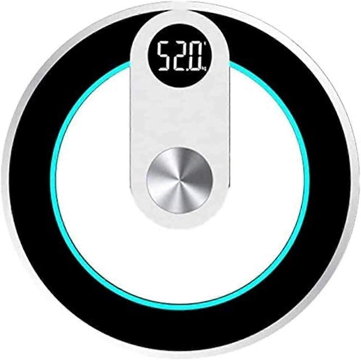 Digital Bathroom Scale with Tempered Glass,  Precision Sensor, Large Blue LCD, 400 lbs Capacity