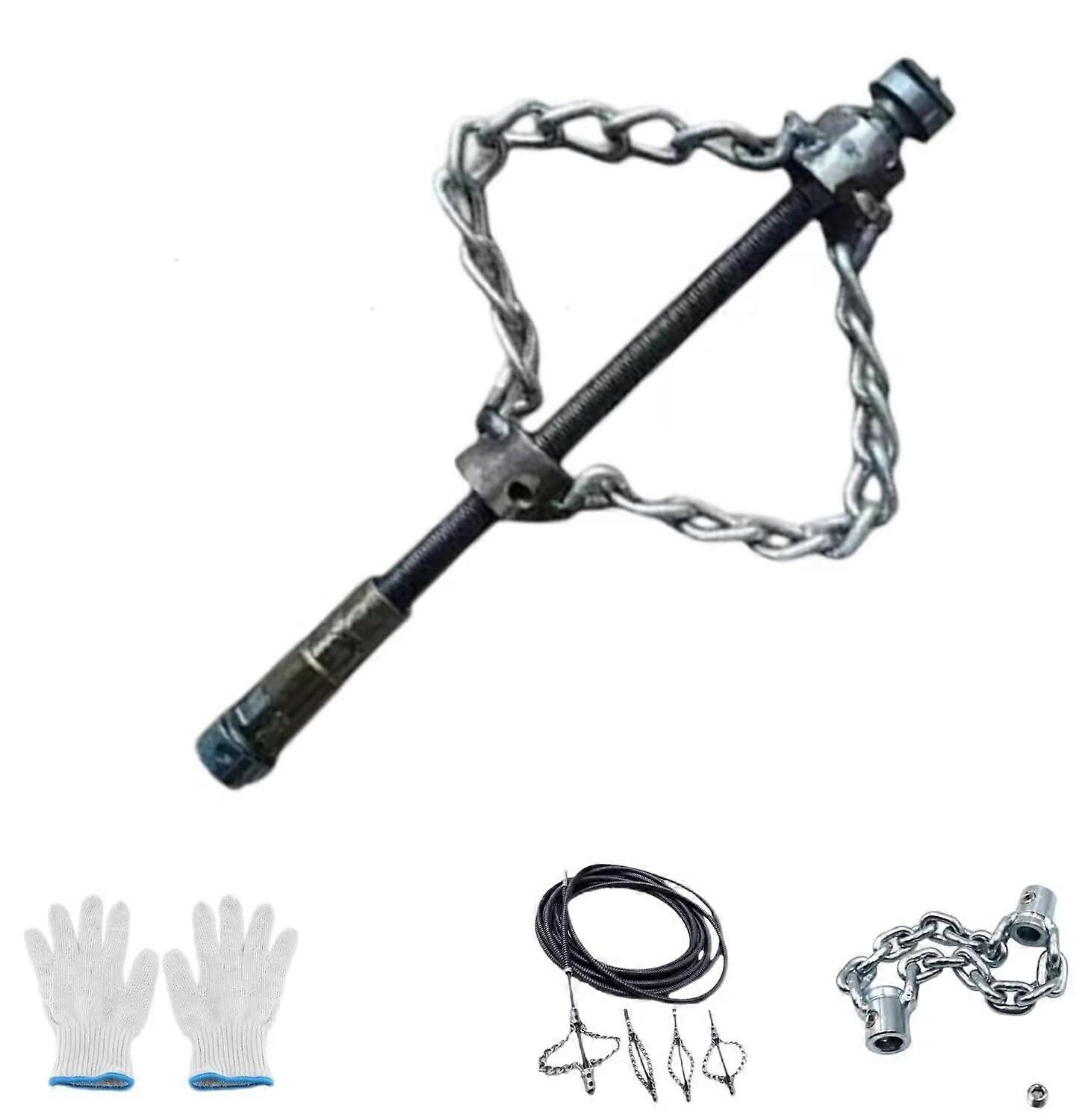 Drain Clog Remover Flex Shaft Sewer Cleaning Chain for 16mm Spring Drill Attachment