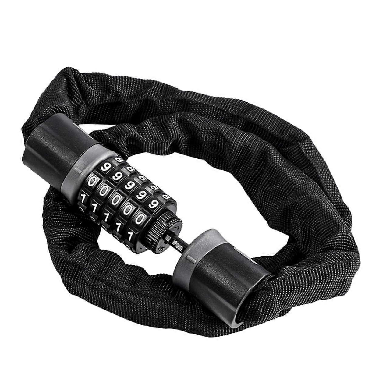Bike Lock AntiTheft Heavy Duty Bicycle Chain Lock with Combination Code Rustproof Long Chain