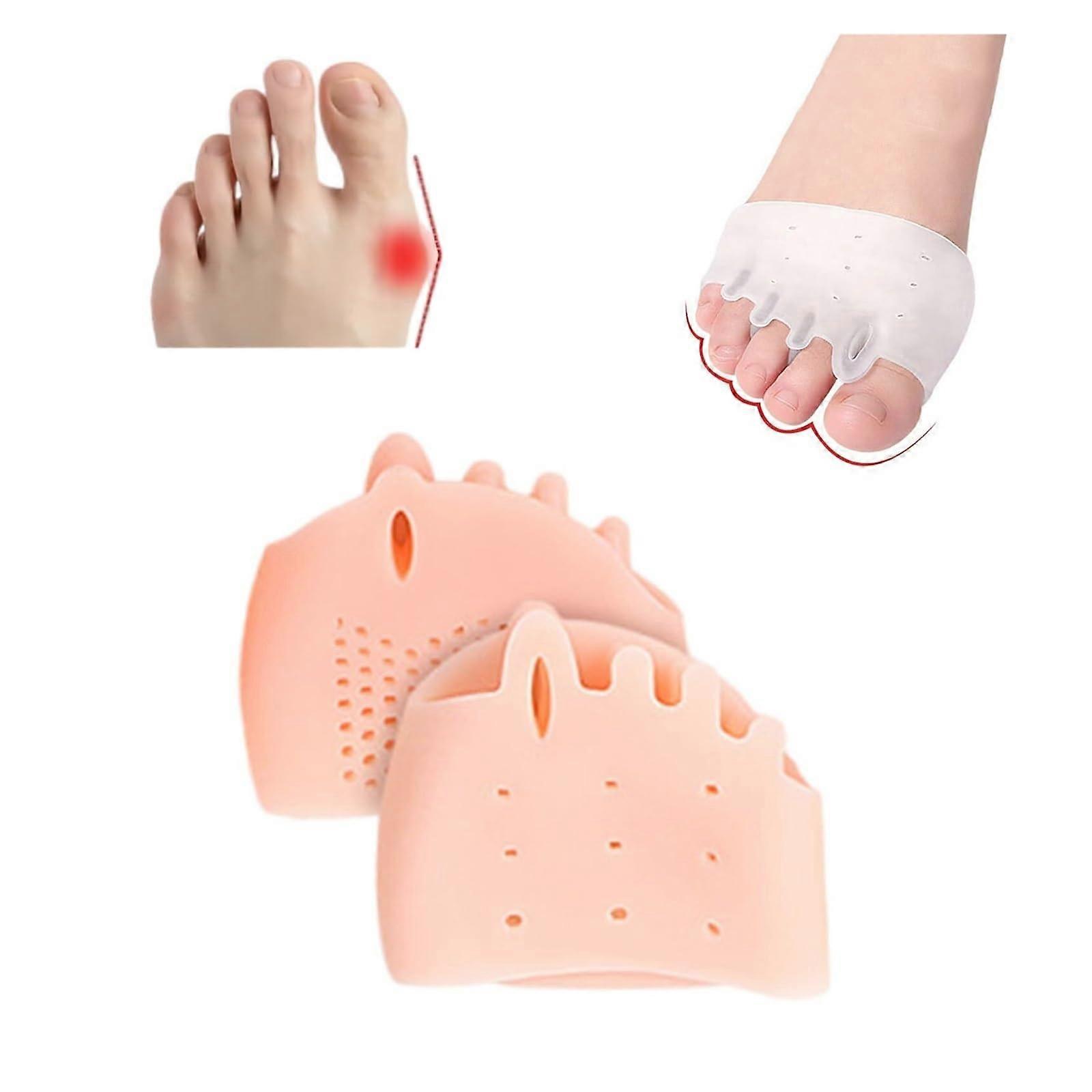 Soft Silicone Toe Separator Bunion Corrector for Pain Relief and Foot Alignment, Breathable 1 Pair