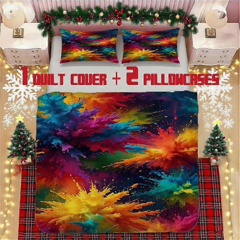 Paint Splash Soft Printed Bedding Polyester Fabric Decorative & Warm
