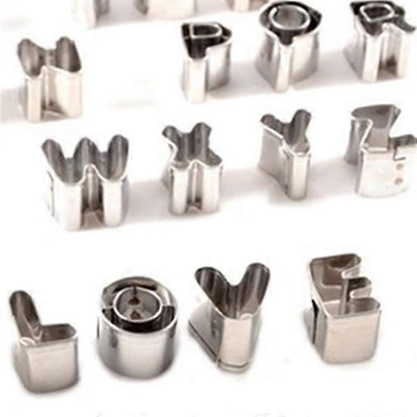 Metal Alphabet Cookie Cutters 37Pcs for Cake Decorating and Baking