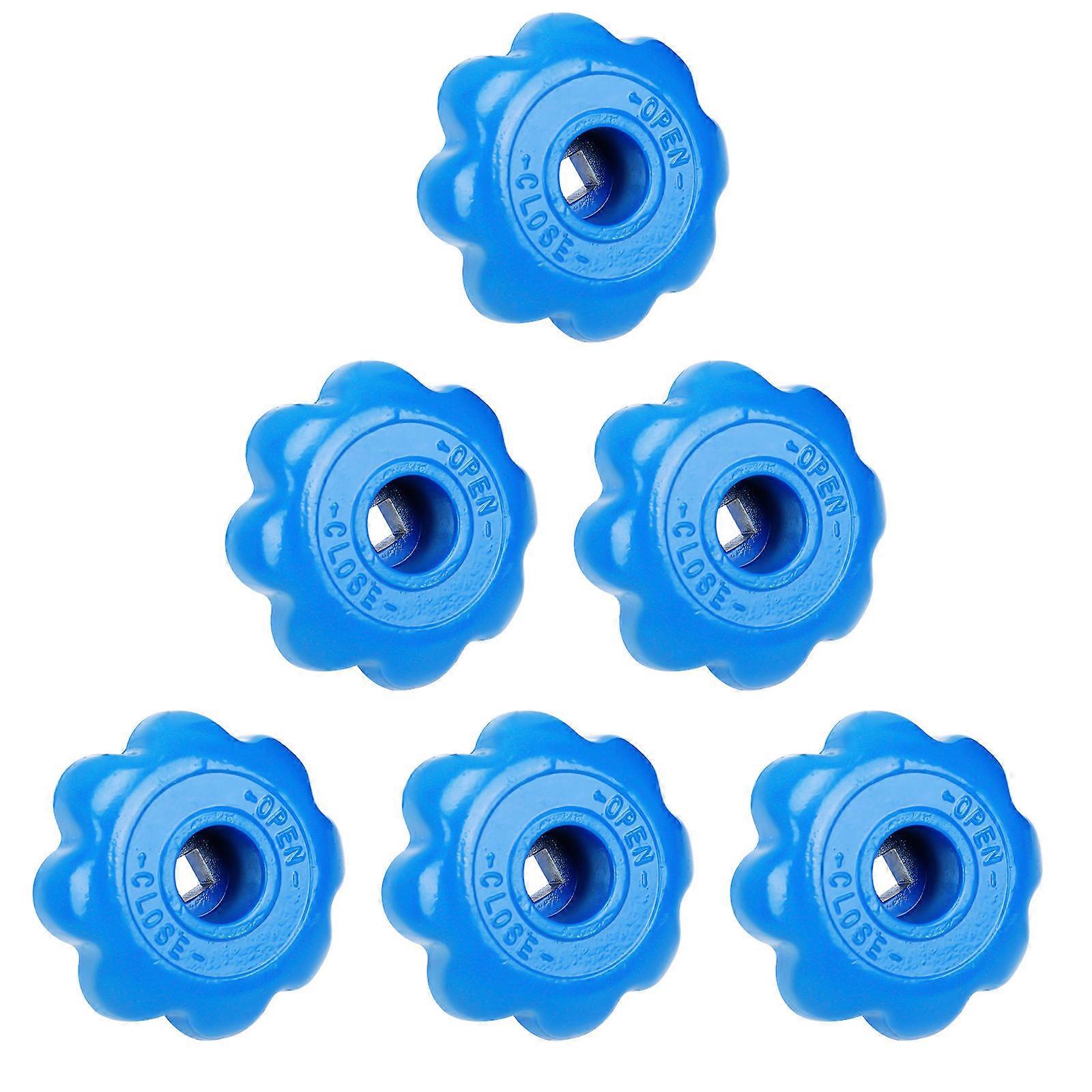 Handle Valve Wheel for Angle Valve Operation 6Pcs Practical Blue Handles
