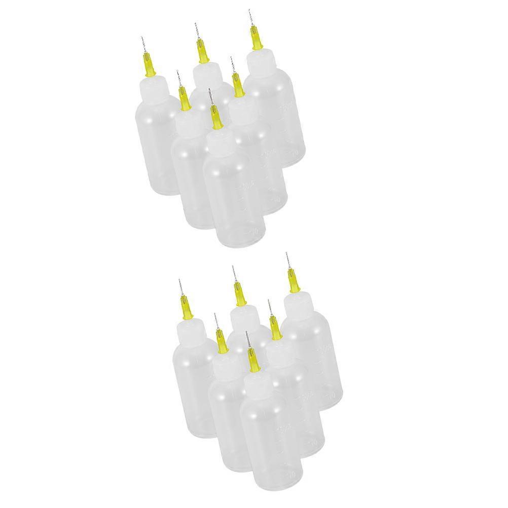 Needle Tip Applicator Bottle Glue Squeeze Bottle for Liquid Dispensing 12Pcs