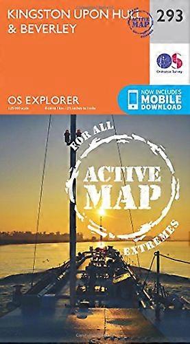 OS Explorer Map Active (293) Kingston-upon-Hull and Beverley (OS Explorer Active Map)
