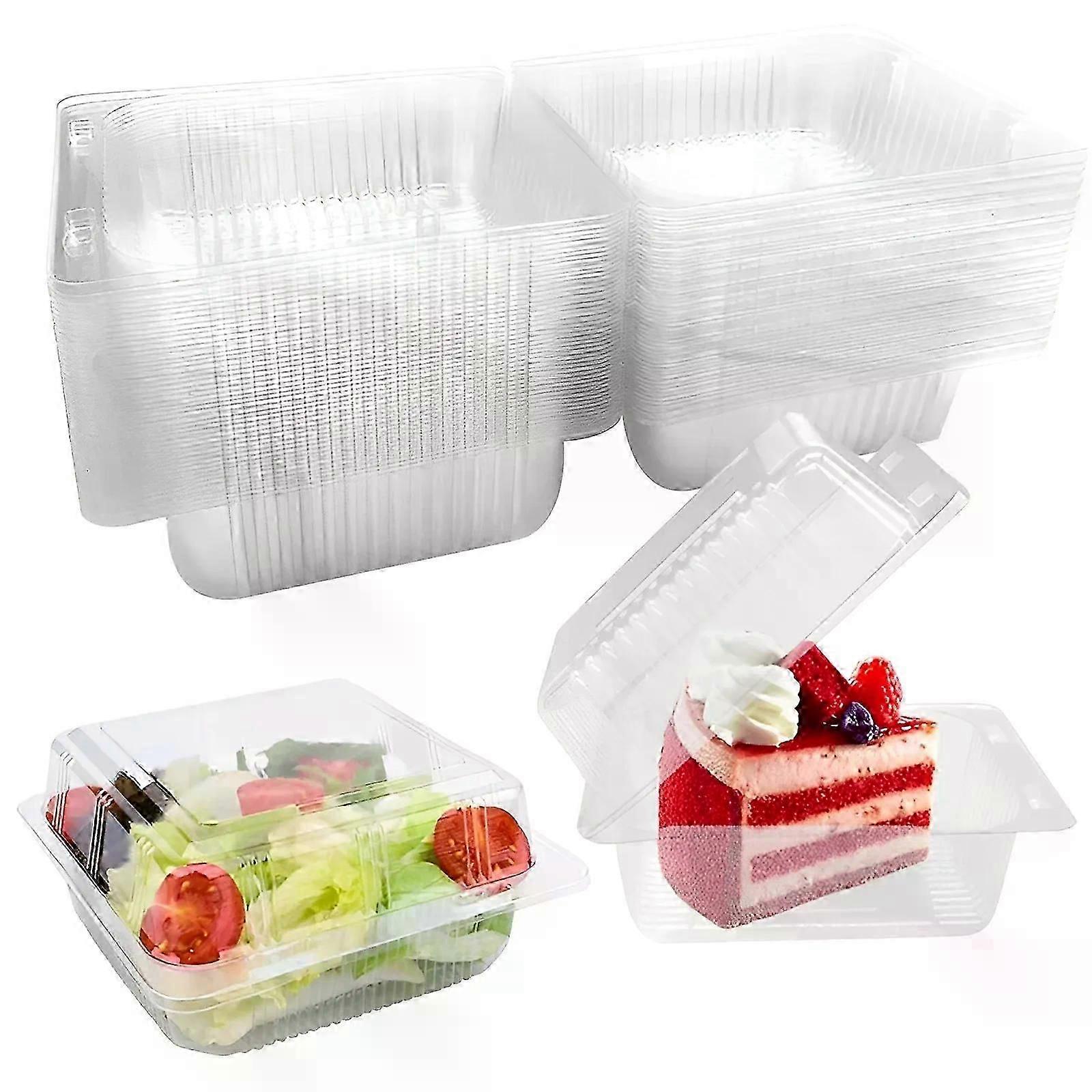 100Pcs Square Cheesecake Boxes Slice Cake Box Triangle Pie Holders Cake Boxes Cupcake Slice Container For Bakery Party Wedding