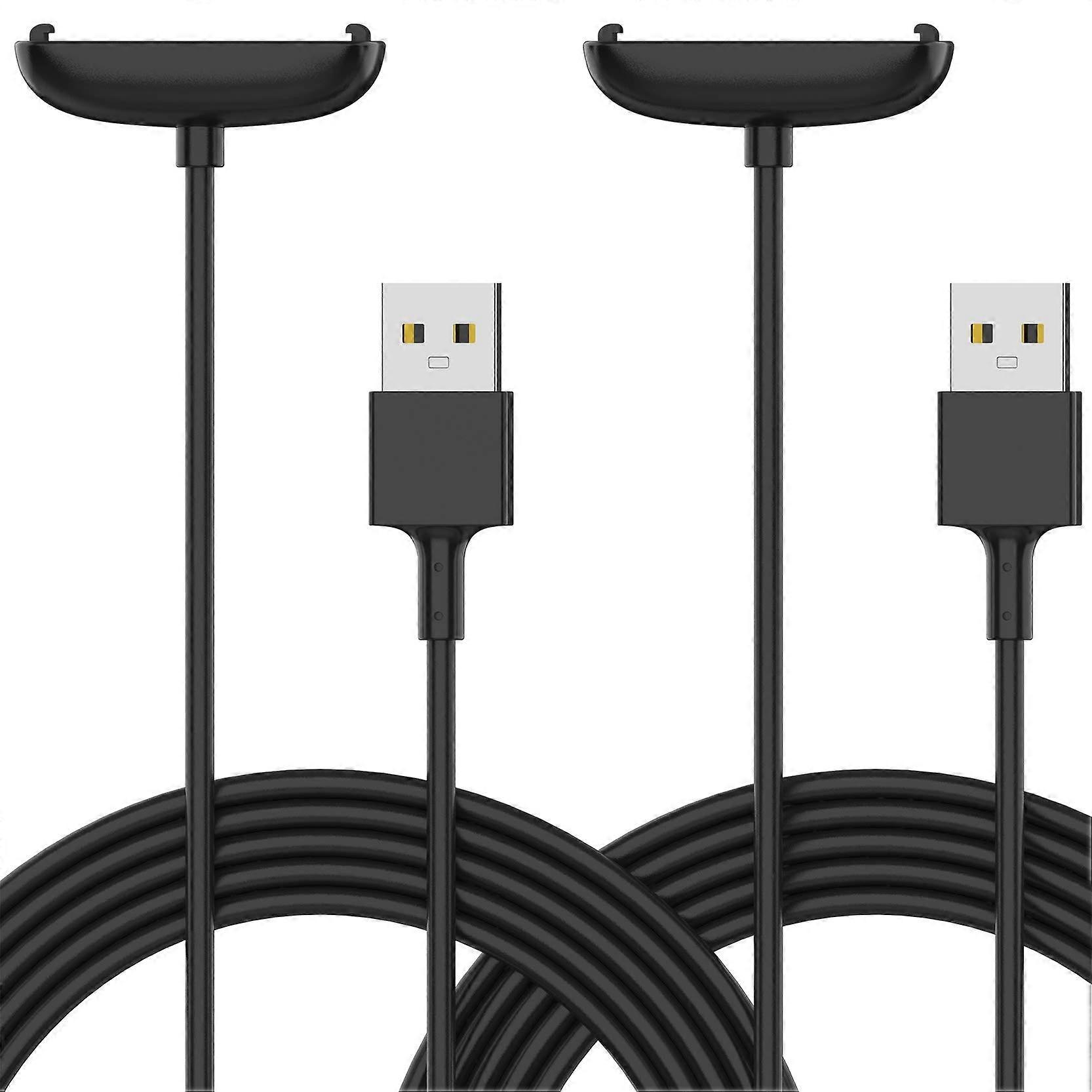 Charger 2 Pack, 3.3ft USB Replacement Cable with Reset Button for Fitbit Charge 5 and Luxe