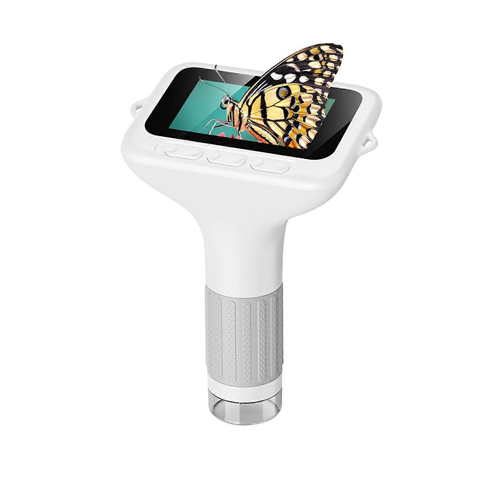 Digital Microscope 50X1000X with Screen for Kids USB Handheld Mini Scope Adjustable LED White