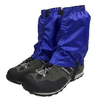 Polainas impermeables para senderismo, para hombre y mujer, ligeras, transpirables y ajustables, para botas, para exteriores, de tejido antidesgarro, color azul.