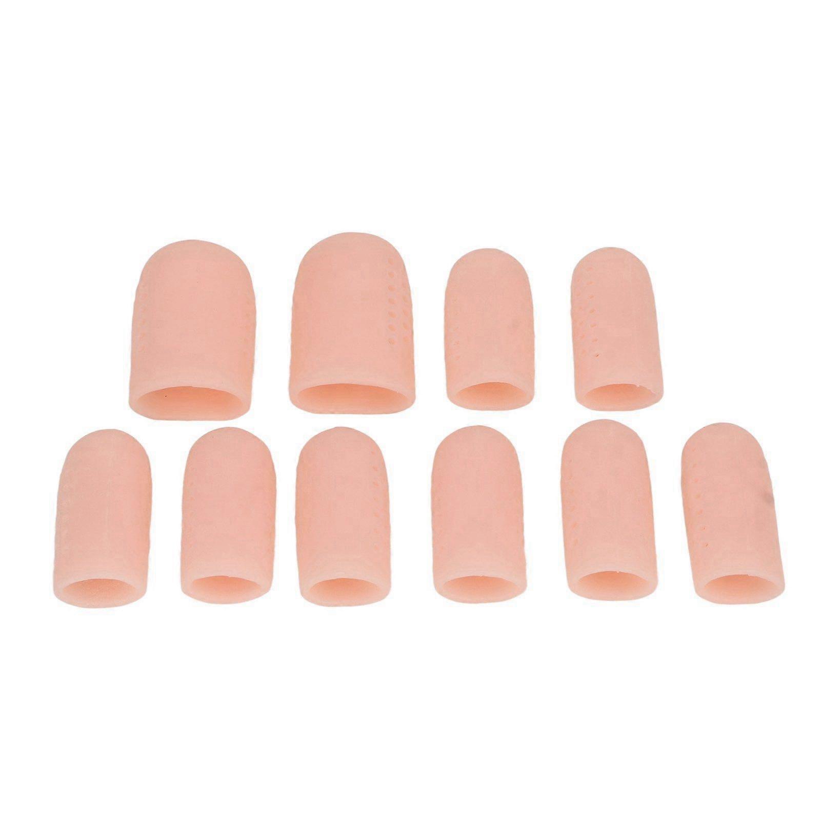 10 Pack Breathable Silicone Finger Protectors for Calluses