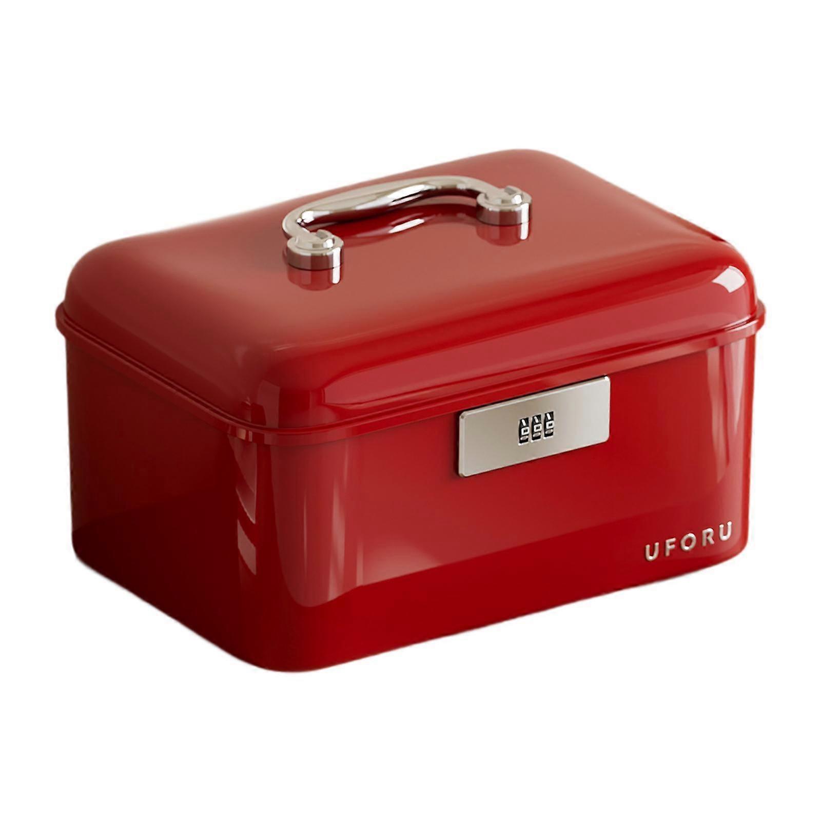 Lockable Storage Box with Code Combination Lock with Handle Lockable Storage