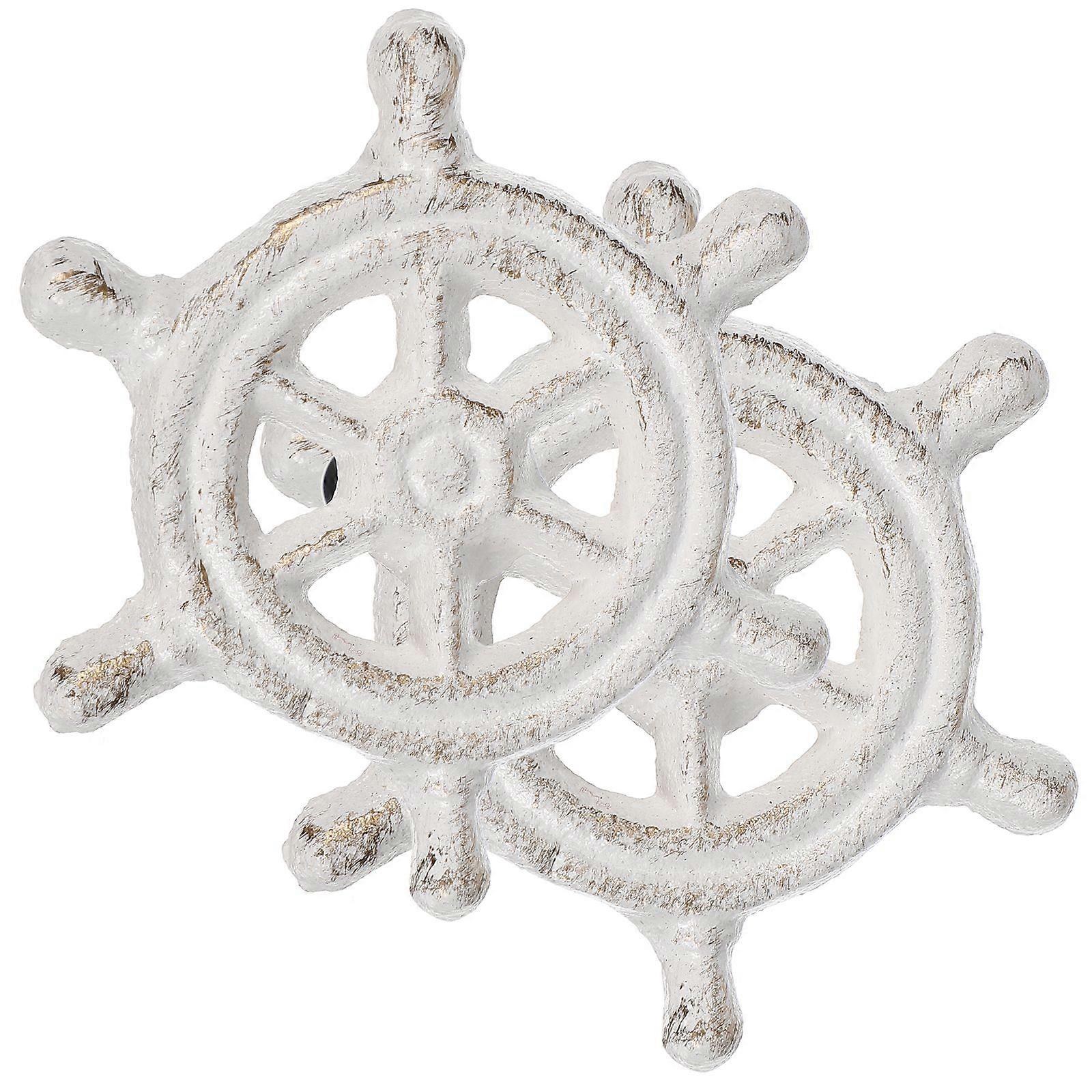 2pcs Cast Iron Wardrobe Handle Ocean Theme Door Knob Drawer Pull Knobs