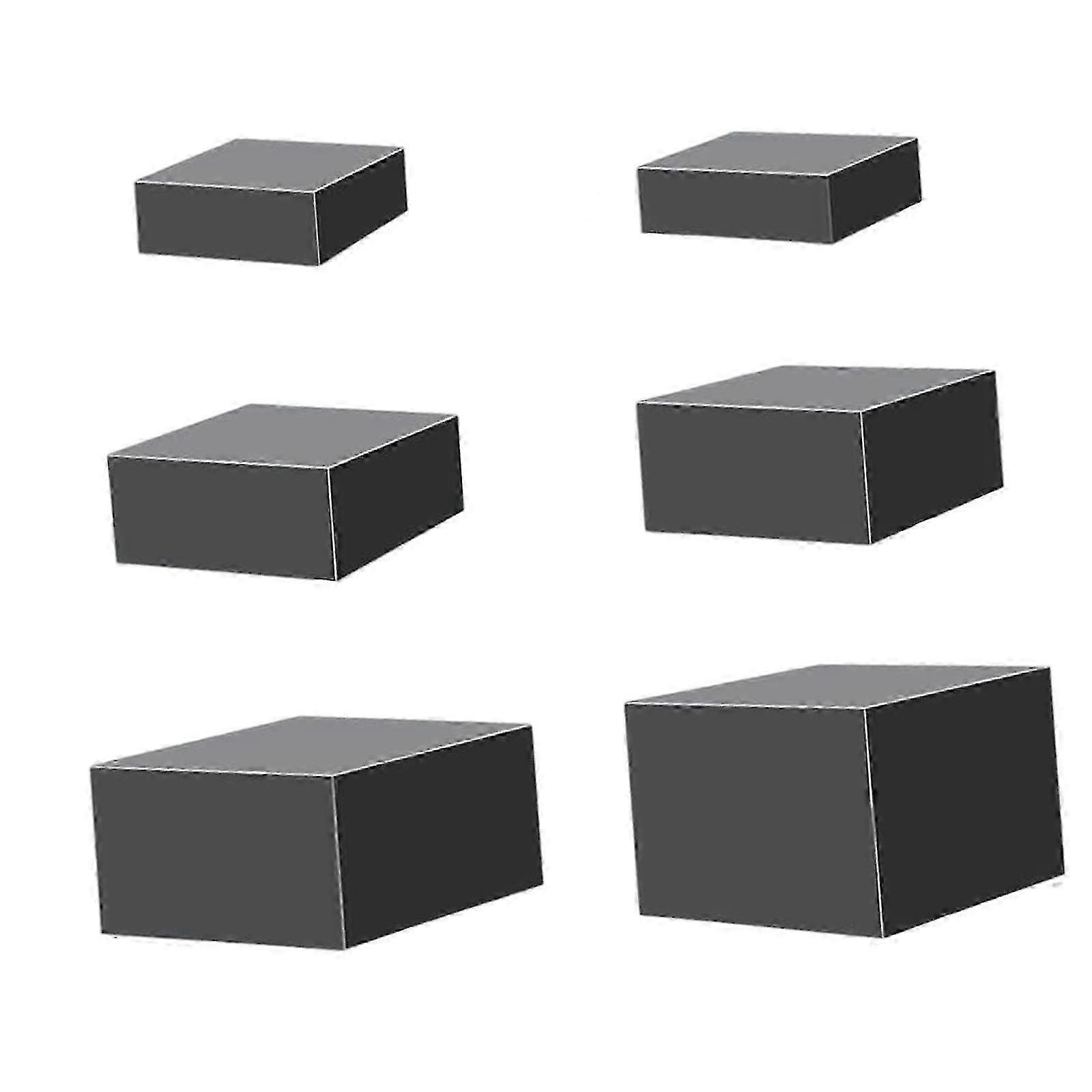 6Pcs Acrylic Cube Display Box Riser Nesting Riser compatible with Food Dessert Cosmetics White