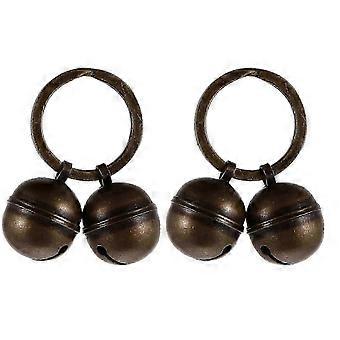 2 Sets Loud Dog Collar Bells Cat Copper Bells Training Pet Pendant Accessories 26s