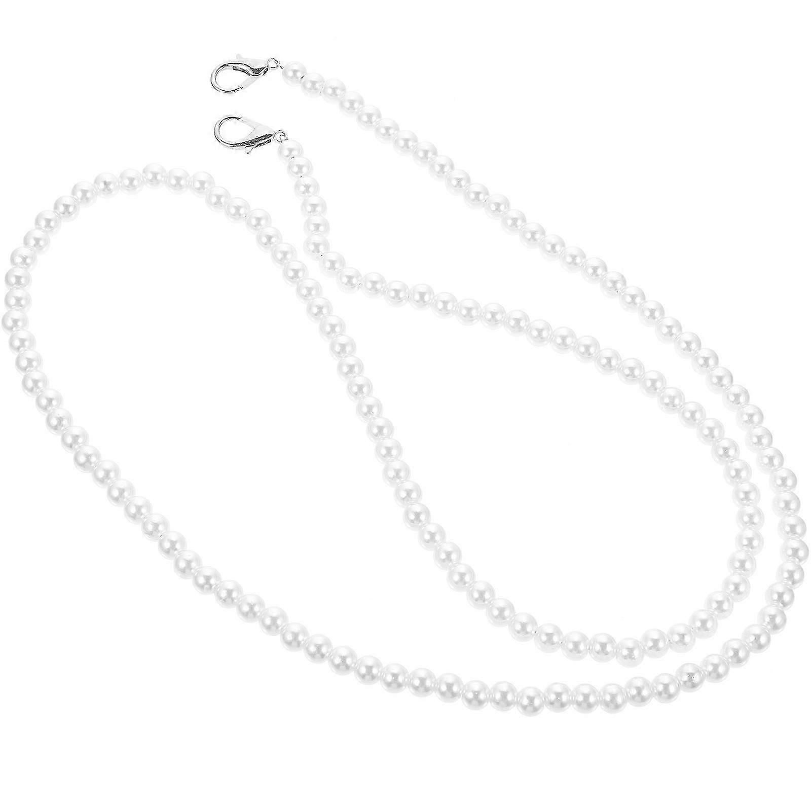 DIY Handbag Pearl Chain Replacement for Bag Making Silver