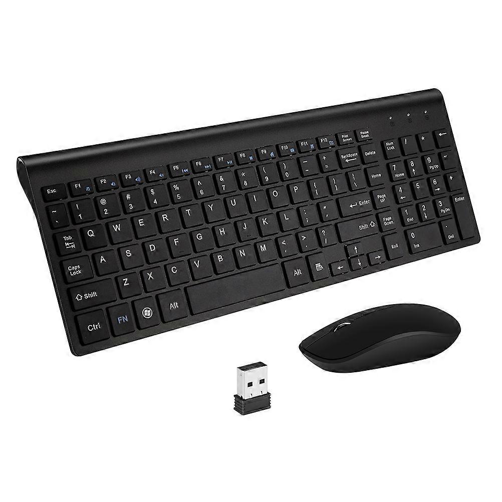 Wireless Keyboard and Mouse Combo 1Set Quiet Durable ABS Material for Computer