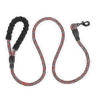 Multicolour Reflective Rope Dog Leash with Padded Handle for Medium Large Breeds