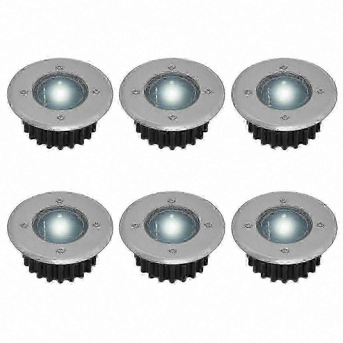 6-pack solcellsdrivna LED-spotlights för markinstallation utomhus