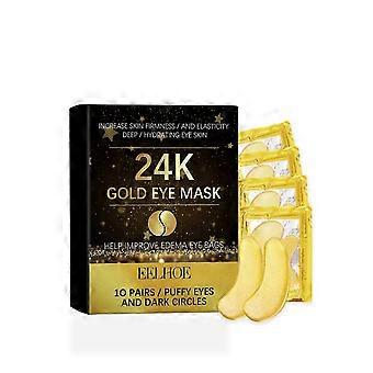 Eelhoe 24k gold eye mask qin run shu rou fit eye periocular skin moisturizing smooth elastic tender eye mask - eelhoe 24k gold eye mask qin run shu ro