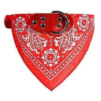 Puppy Neckerchief Adjustable Pet Dog Cat Neck Bandana Collar Scarf Accessories compatible with Cats & Small Dogs Black Red Blue Pink Purple