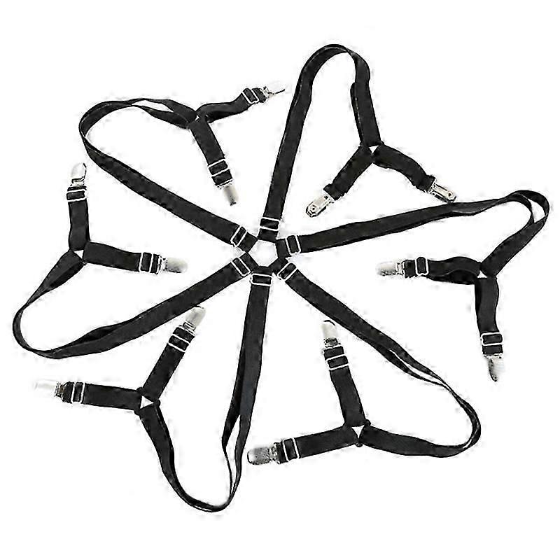 Fitted Sheet Tensioner Adjustable Sheet Ties 6 Sides, Bedding Sheets Straps
