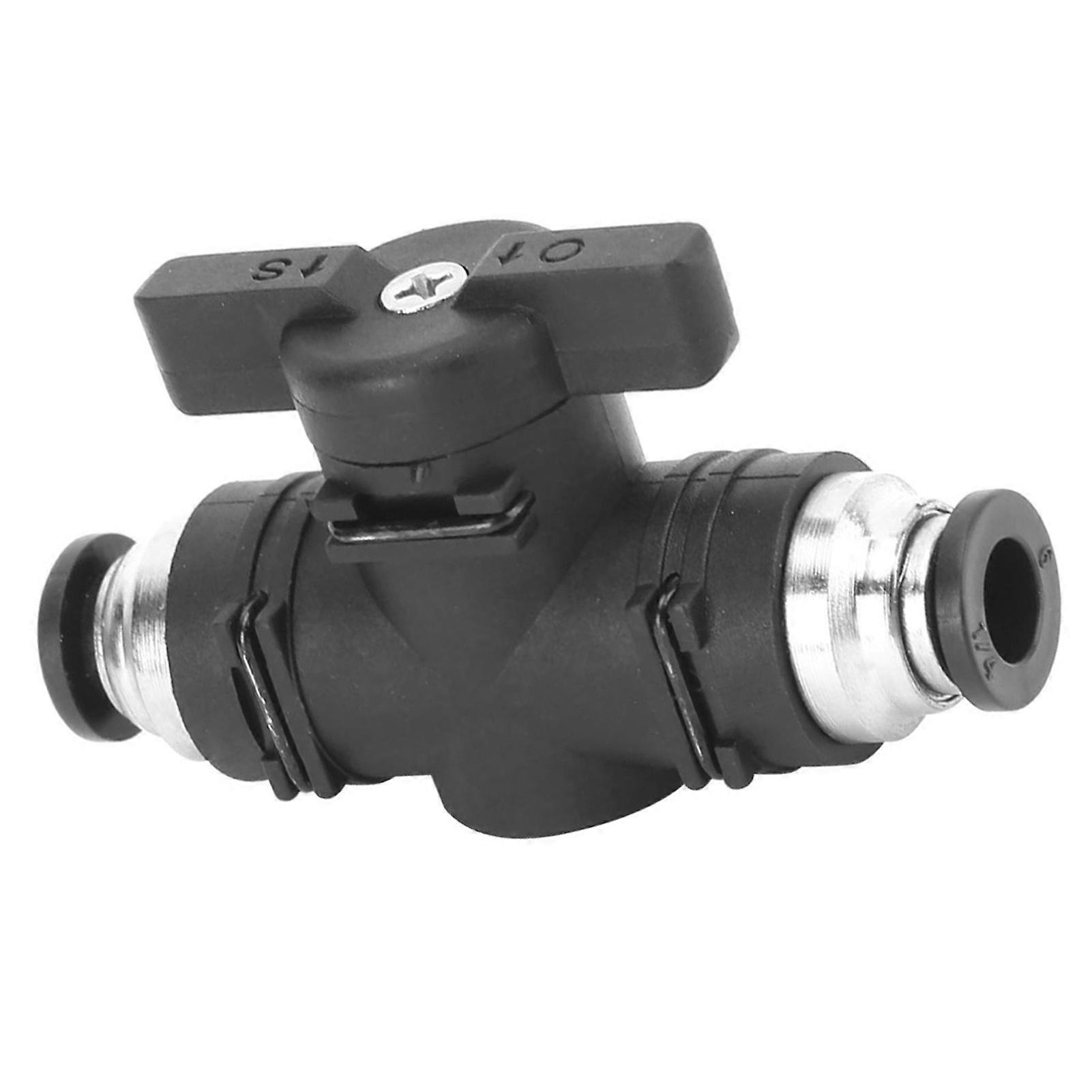 Double Sided Connecting Connector Valve Quick Black Pneumatic Manual Regulating