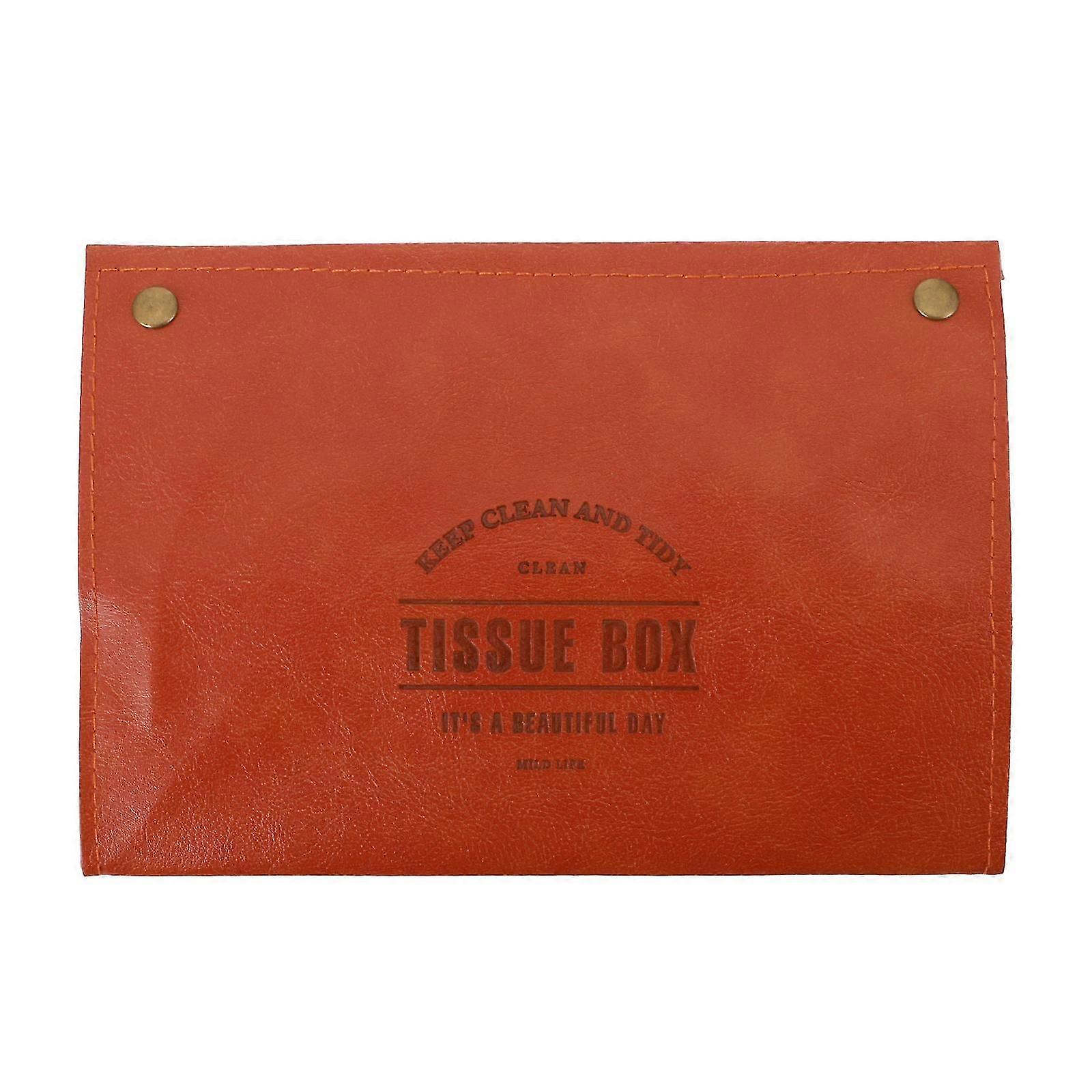 Home Tissue Box for Paper Storage 2Pcs Practical Orange Container