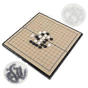 1 Set Beginner Magnetic Go Game Five-in-a-Row Chess Standard Board Portable Go Pieces for Enhances Logical Thinking Skills