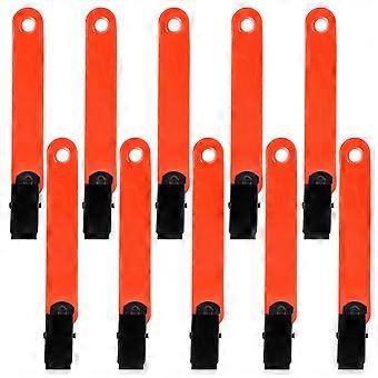 Convenient Trail Markers Reflective Clip for Outdoor 60Pcs Orange PVC