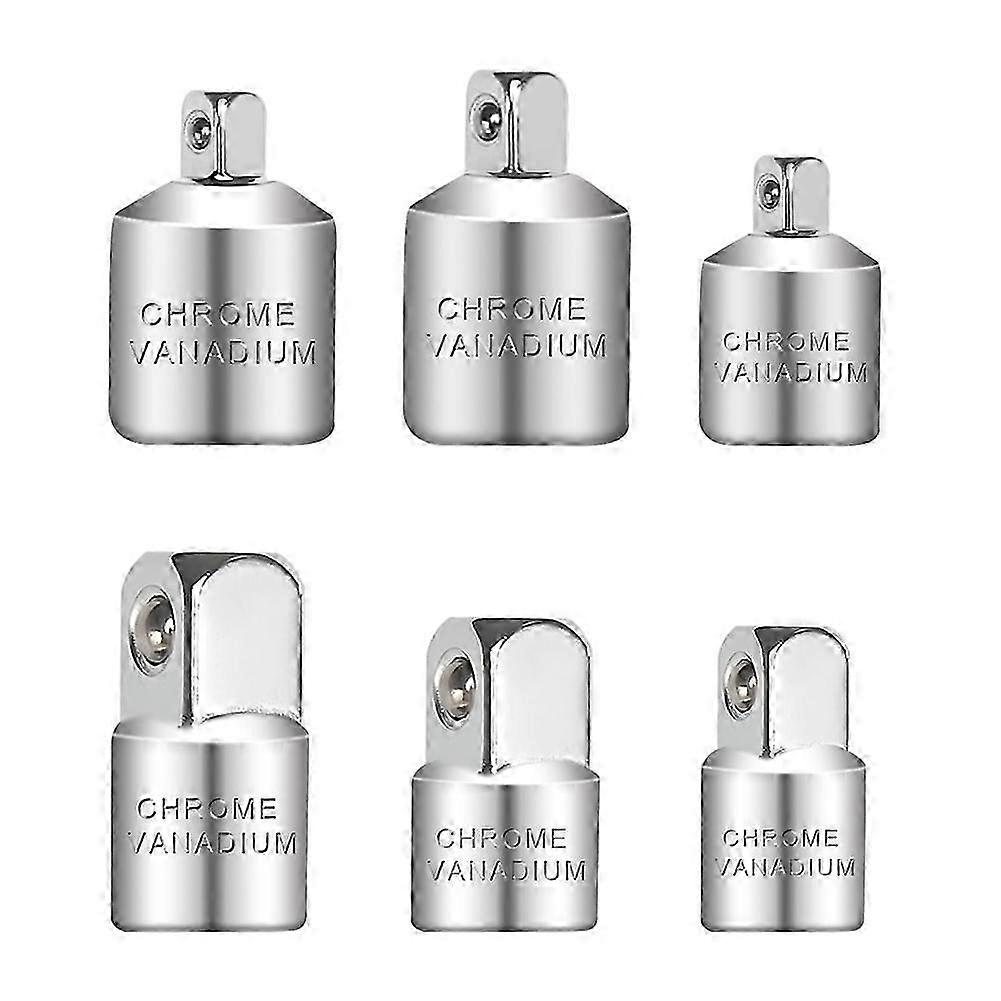 Socket Adapter, 6-Piece Adapter Set, Socket Adapter Set, Adapter Set Compatible with Ratchets, Socket Wrenches, Nut Ratchets Compatible with Tools