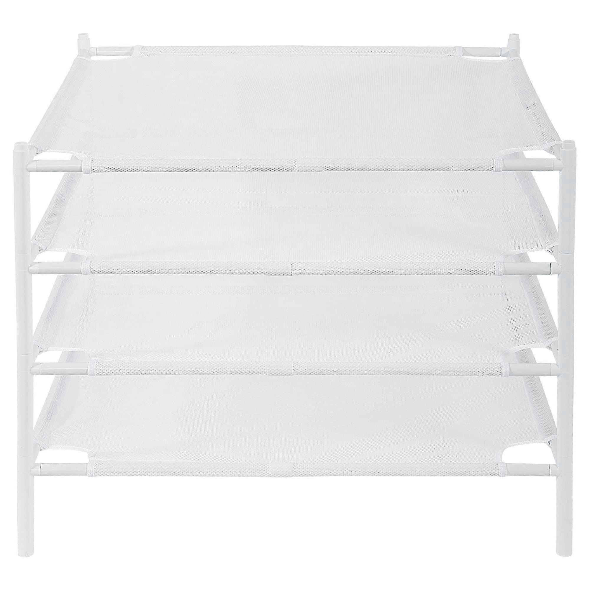 4 Pack Stackable Mesh Sweater Drying Rack for Laundry Drying Sweaters Socks Toys White