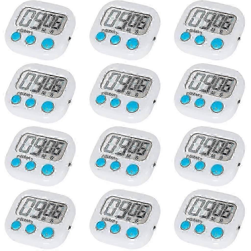 12 Pack Digital Kitchen Timer With On/off Switch, Loud Alarm cy