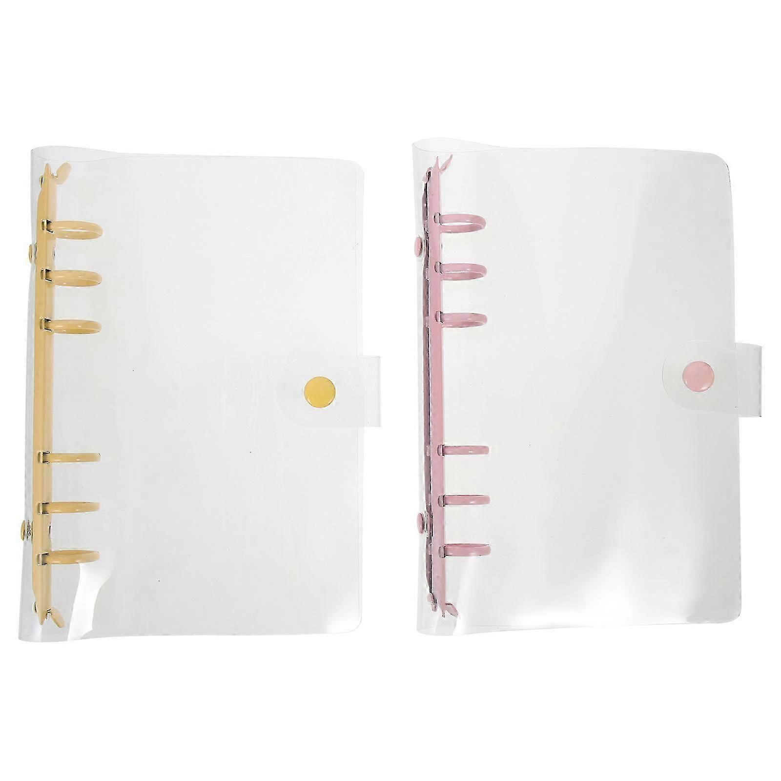 Binder Notebook Cover Rectangular Lovely Scrapbook Shell Office Accessory Protect Notebooks Clear Design 10Pcs