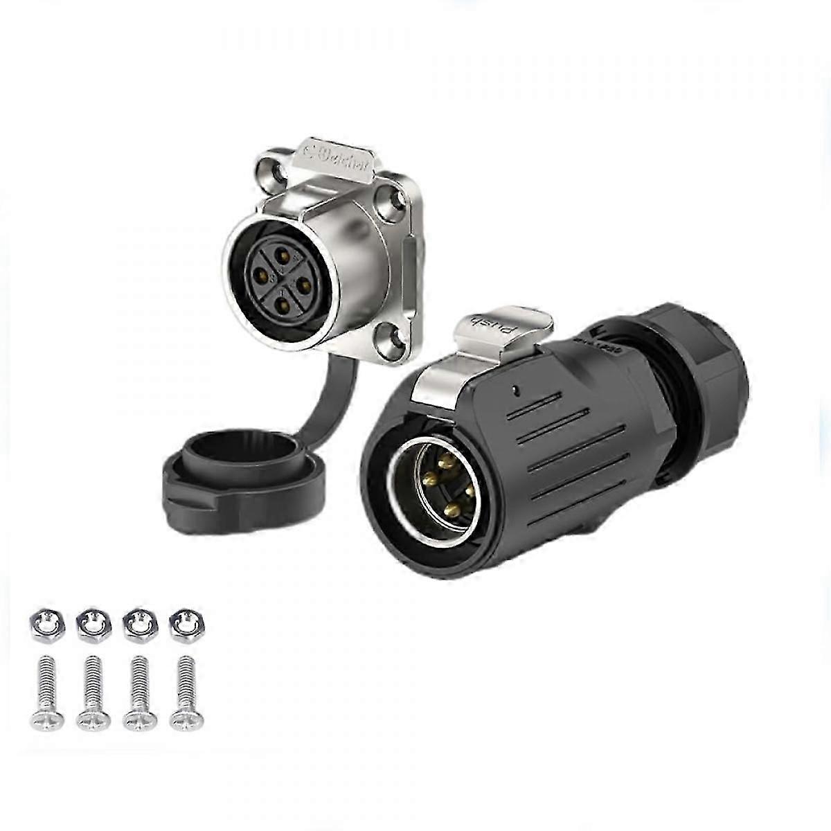 IP68 Waterproof 4-Pin Quick Plug Circular Connector for Industrial Use