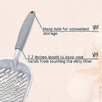 Kattegrus scoop, holdbar metal kattebakke, sigte med dyb scoop og ergonomisk