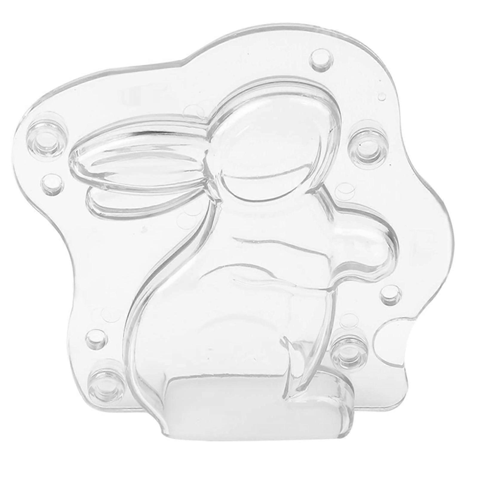 Chocolate Mold Reusable 3D Rabbit Shape Plastic Decoration Cake Baking Mould for Easter