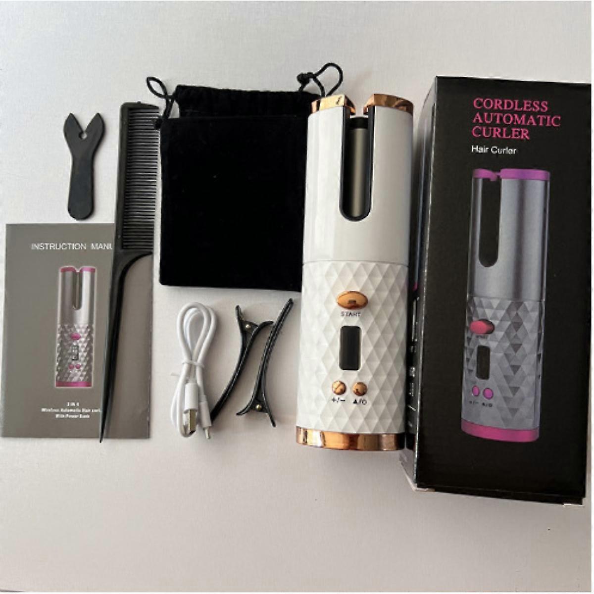 INF Cordless Automatic Curling Iron Easy Curls On The Go