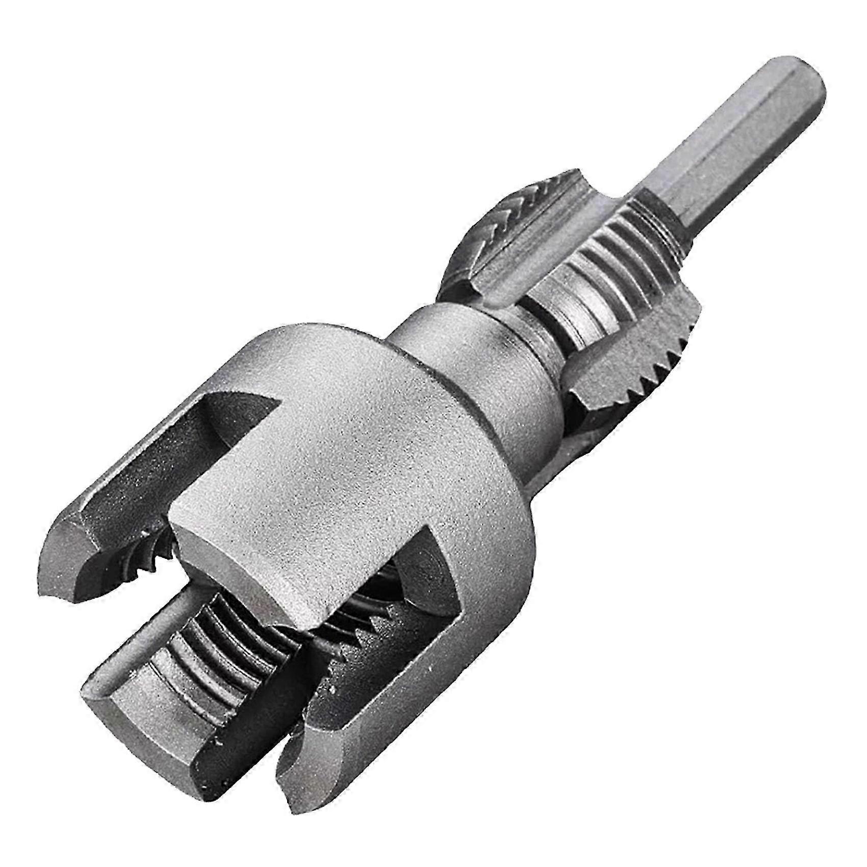 2X Integrated Internal & External Pipe Threading Tool, Electric Drill Compatible Pvc Pipe Threader Kit, 1/2inch