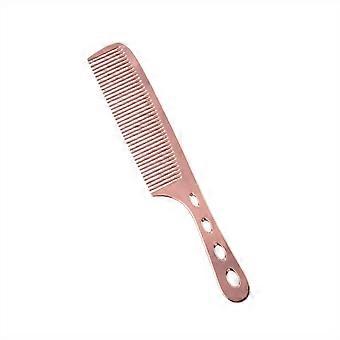 Peine de dientes finos para peinar el cabello, ideal para seccionar y cortar con precisión, color rosa y negro, calidad profesional.