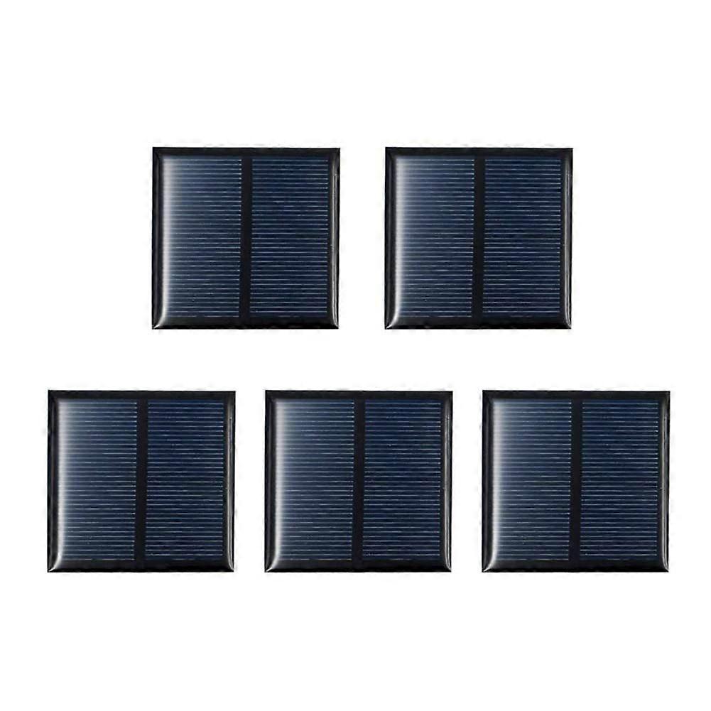5pcs 1V 500mA Mini Solar Panel Set, Waterproof Polycrystalline Module for DIY Projects