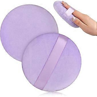 13 cm sammetspuderpuff, 1 styck, ultramjuk sammetspuderpuff, stor tvättbar rund sminksvamp, lämplig för ansiktsrengöring, smink och löst skum