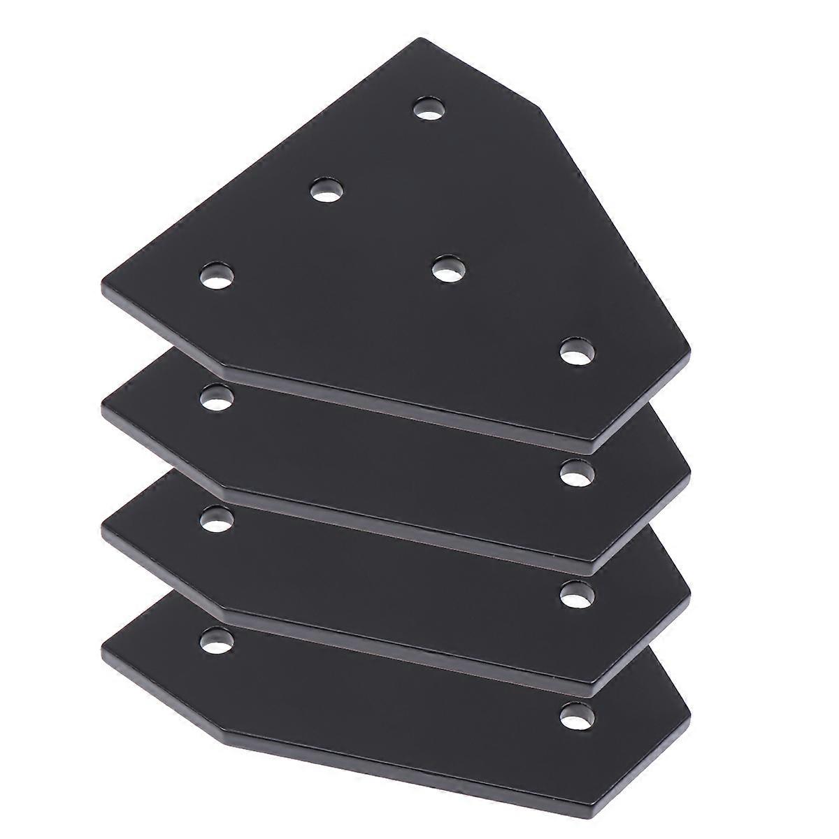 Linear Extrusion Device Joining Plate T Shape 4Pcs Black
