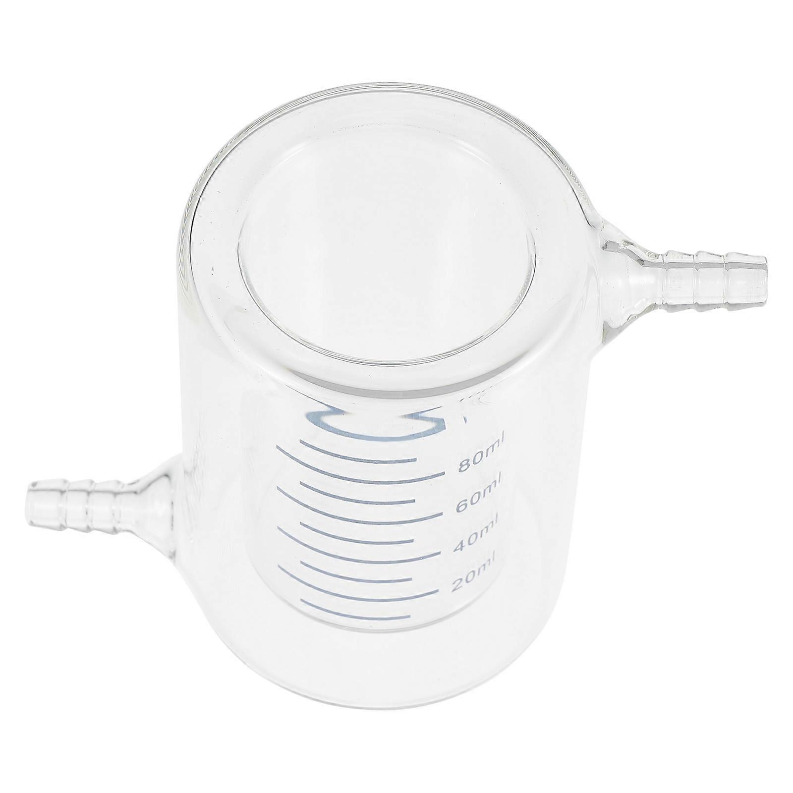 Laboratory Jacketed Beaker Double Layer Beaker for Science Use 1Pcs