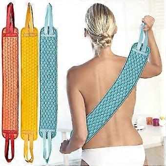 3-teiliges Peeling-Rückenpad mit Griffen, doppelseitiger Dusch-Waschlappen, kompatibel mit Körperpeeling