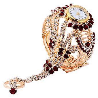Alloy Quartz Watch for Women Fashion Watch Creative Pink 1Pcs